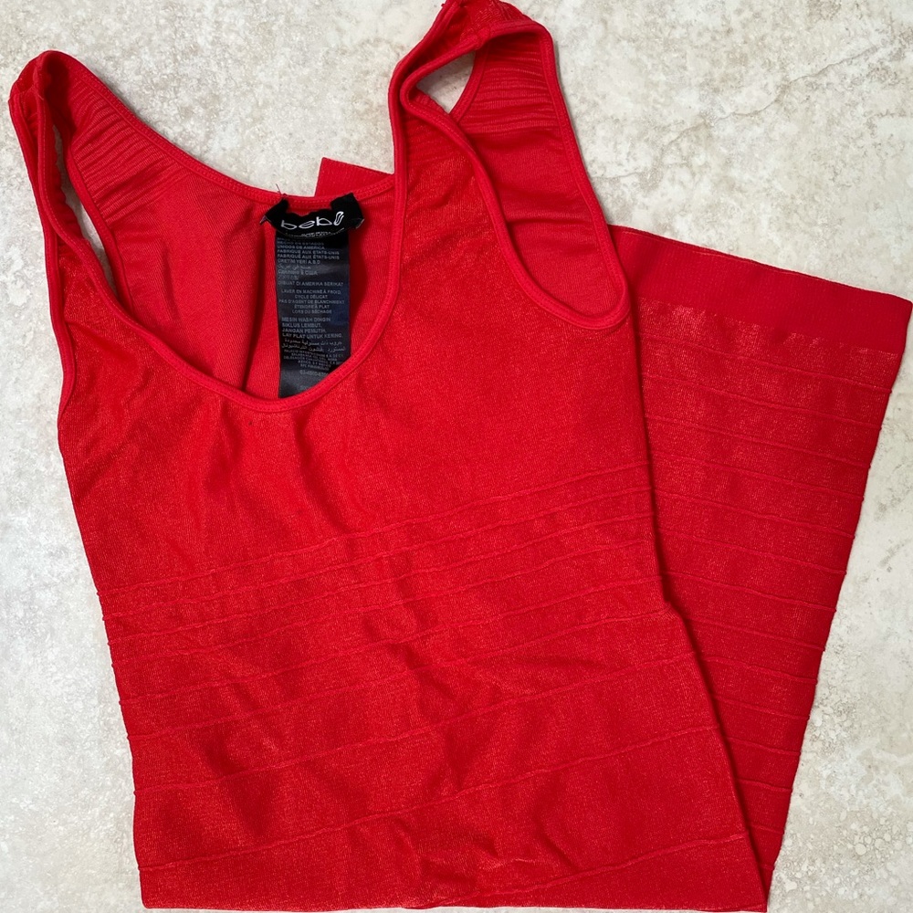BEBE Red Bodycon Mini Dress S